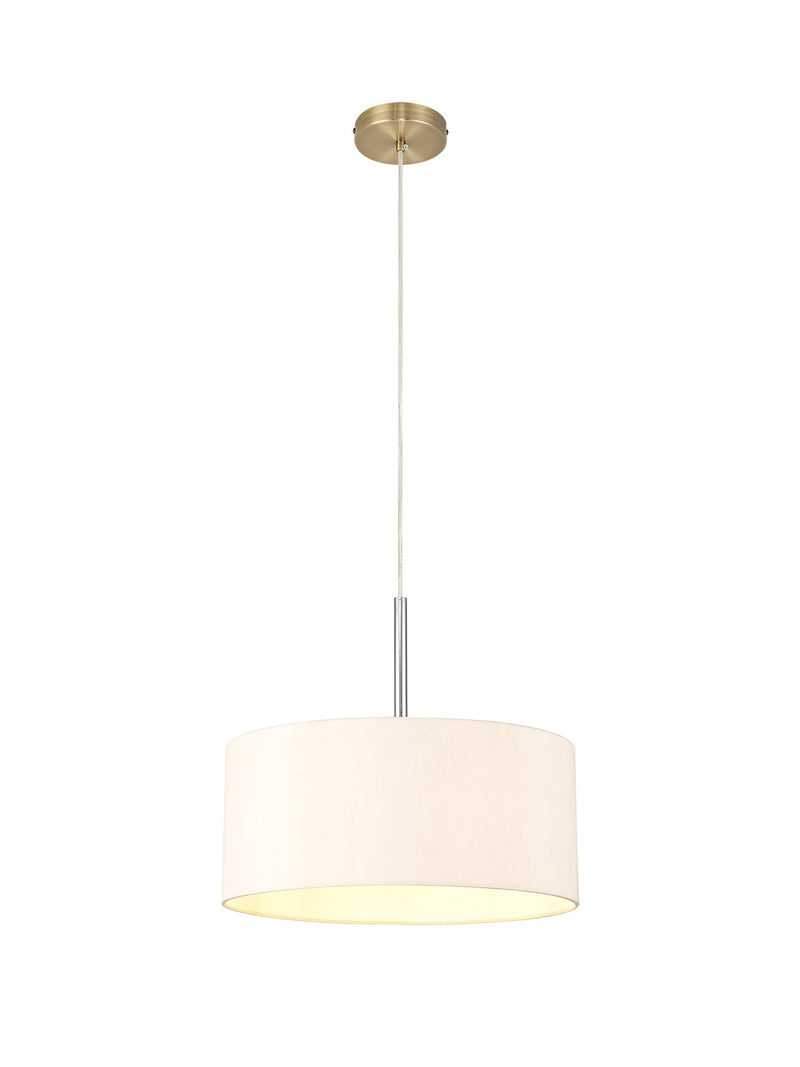 Deco Sigma Round Cylinder, 400 x 180mm Dual Faux Silk Fabric Shade, Nude Beige/Moonlight • D0278