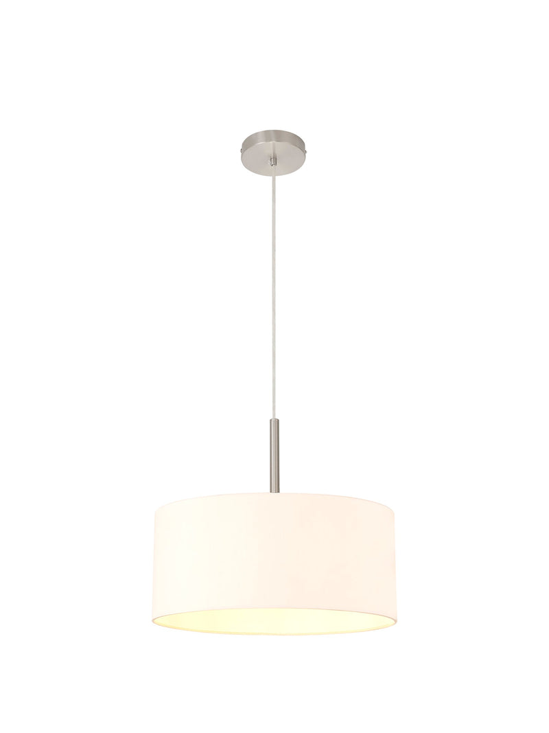 Deco Sigma Round Cylinder, 400 x 180mm Dual Faux Silk Fabric Shade, Nude Beige/Moonlight • D0278