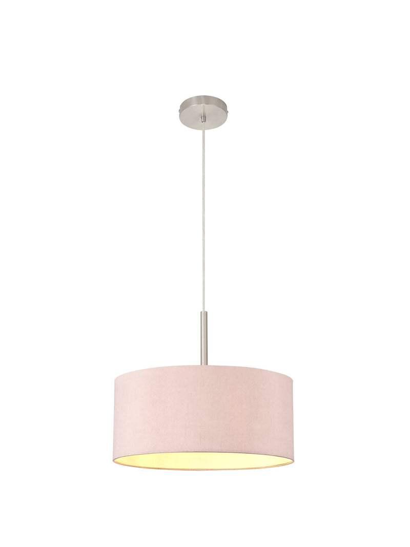 Deco Sigma Round Cylinder, 400 x 180mm Dual Faux Silk Fabric Shade, Taupe/Halo Gold • D0282