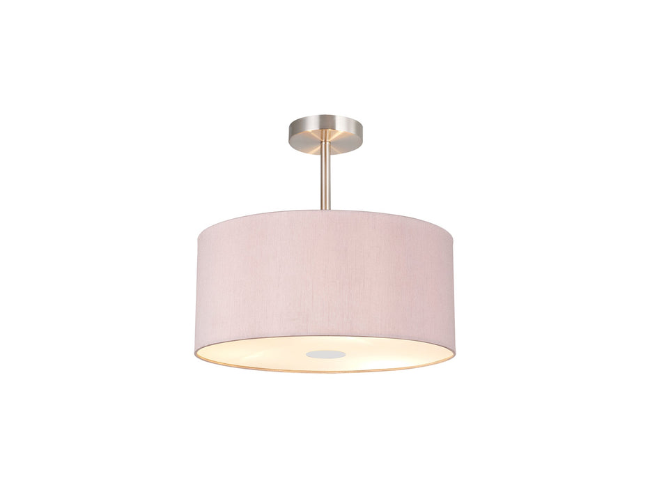 Deco Sigma Round Cylinder, 400 x 180mm Dual Faux Silk Fabric Shade, Taupe/Halo Gold • D0282