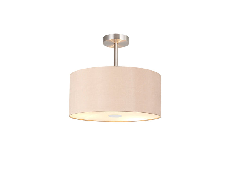 Deco Sigma Round Cylinder, 400 x 180mm Dual Faux Silk Fabric Shade, Antique Gold/Ruby • D0294