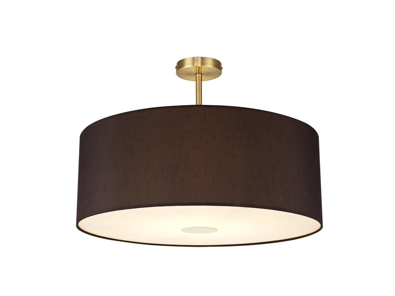 Deco Sigma Round Cylinder, 600 x 220mm Faux Silk Fabric Shade, Black/White Laminate • D0050