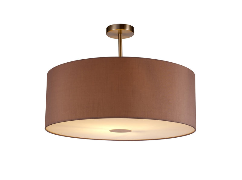Deco Sigma Round Cylinder, 600 x 220mm Dual Faux Silk Fabric Shade, Taupe/Halo Gold • D0284