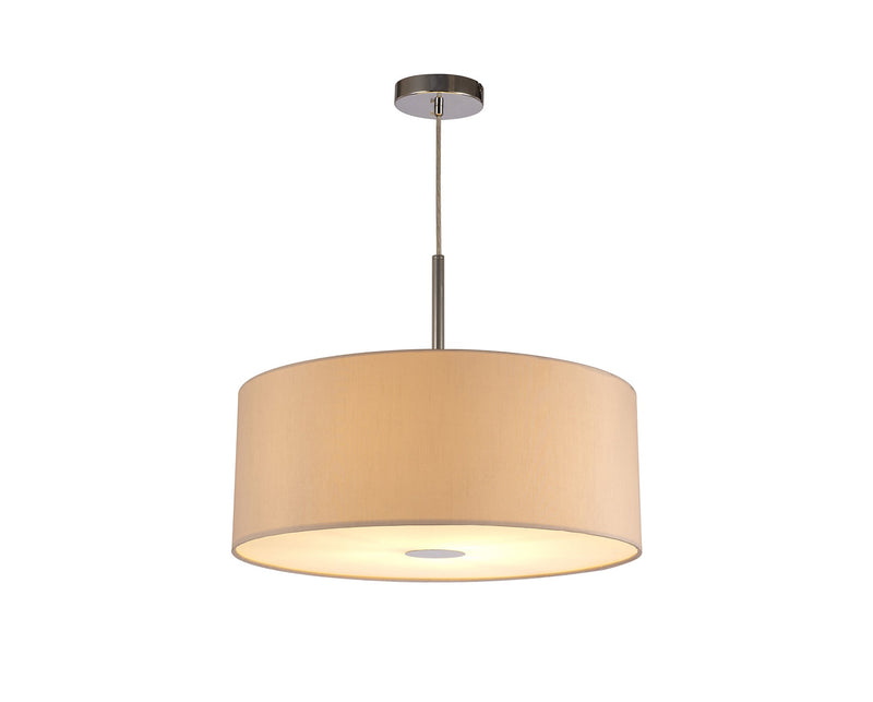 Deco Sigma Round Cylinder, 500 x 200mm Dual Faux Silk Fabric Shade, Nude Beige/Moonlight • D0279