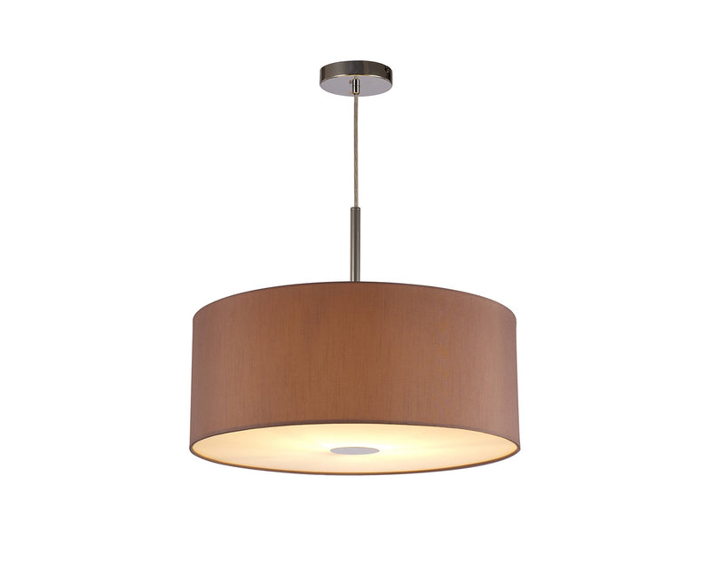 Deco Sigma Round Cylinder, 500 x 200mm Dual Faux Silk Fabric Shade, Taupe/Halo Gold • D0283