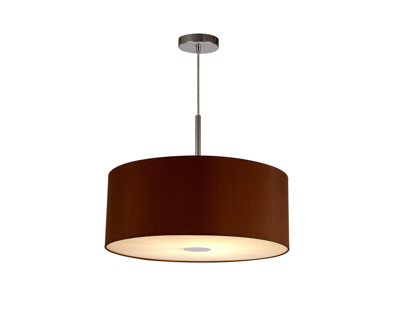 Deco Sigma Round Cylinder, 500 x 200mm Dual Faux Silk Fabric Shade, Raw Cocoa/Grecian Bronze • D0287