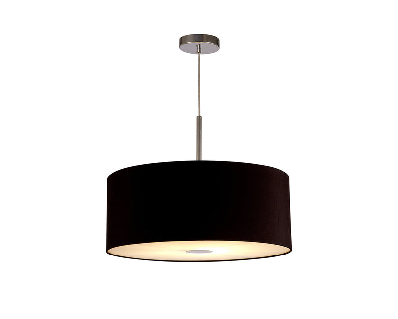 Deco Sigma Round Cylinder, 500 x 200mm Dual Faux Silk Fabric Shade, Midnight Black/Green Olive • D0291