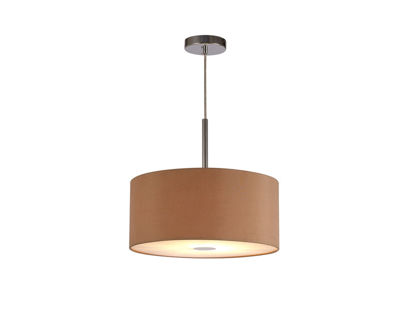 Deco Sigma Round Cylinder, 400 x 180mm Dual Faux Silk Fabric Shade, Antique Gold/Ruby • D0294