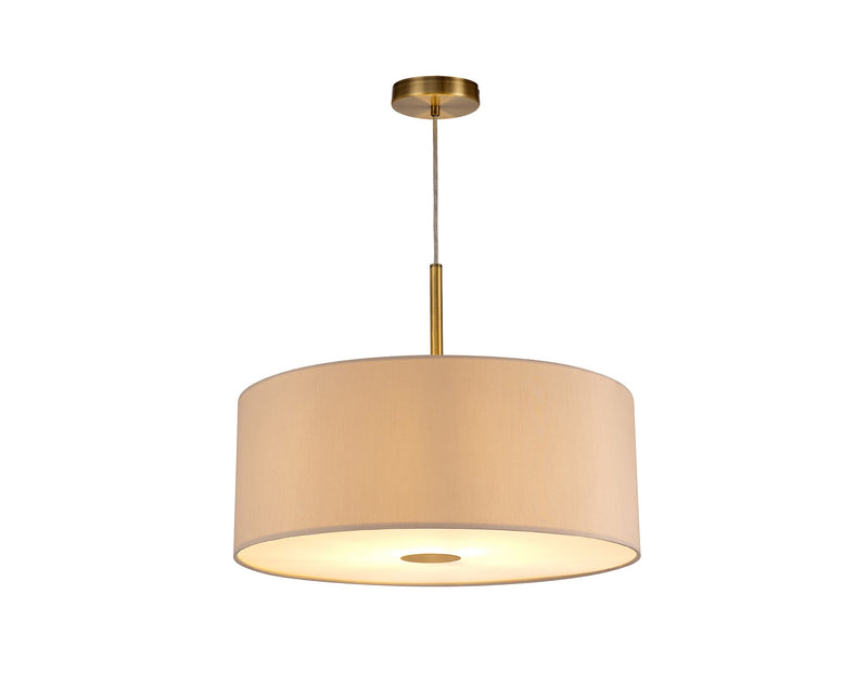 Deco Sigma Round Cylinder, 500 x 200mm Dual Faux Silk Fabric Shade, Nude Beige/Moonlight • D0279