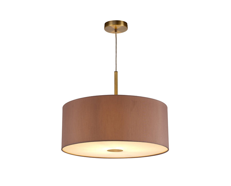 Deco Sigma Round Cylinder, 500 x 200mm Dual Faux Silk Fabric Shade, Taupe/Halo Gold • D0283