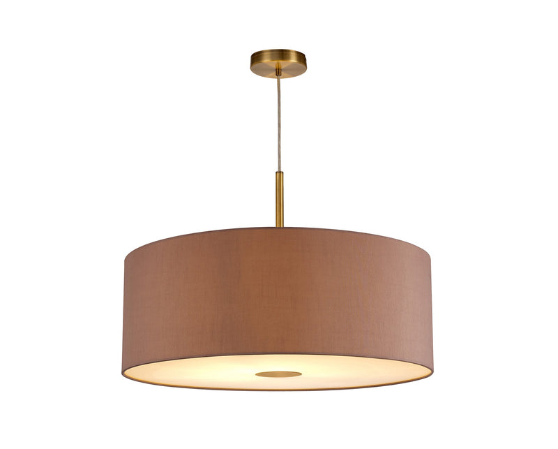 Deco Sigma Round Cylinder, 600 x 220mm Dual Faux Silk Fabric Shade, Taupe/Halo Gold • D0284