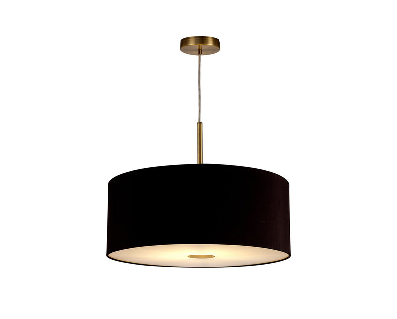 Deco Sigma Round Cylinder, 500 x 200mm Dual Faux Silk Fabric Shade, Midnight Black/Green Olive • D0291