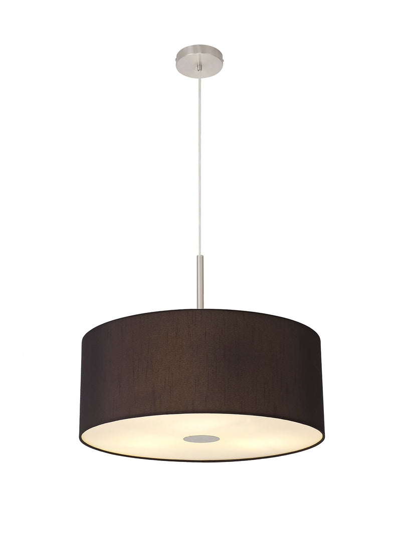 Deco Sigma Round Cylinder, 500 x 200mm Faux Silk Fabric Shade, Black/White Laminate • D0049