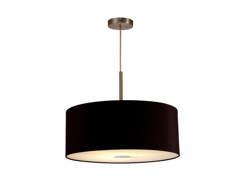 Deco Sigma Round Cylinder, 500 x 200mm Dual Faux Silk Fabric Shade, Midnight Black/Green Olive • D0291