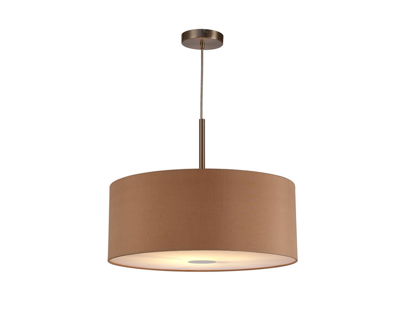 Deco Sigma Round Cylinder, 500 x 200mm Dual Faux Silk Fabric Shade, Antique Gold/Ruby • D0295