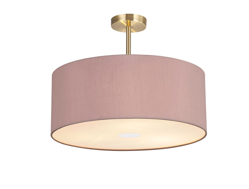 Deco Sigma Round Cylinder, 500 x 200mm Dual Faux Silk Fabric Shade, Taupe/Halo Gold • D0283