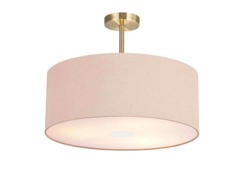 Deco Sigma Round Cylinder, 500 x 200mm Dual Faux Silk Fabric Shade, Antique Gold/Ruby • D0295