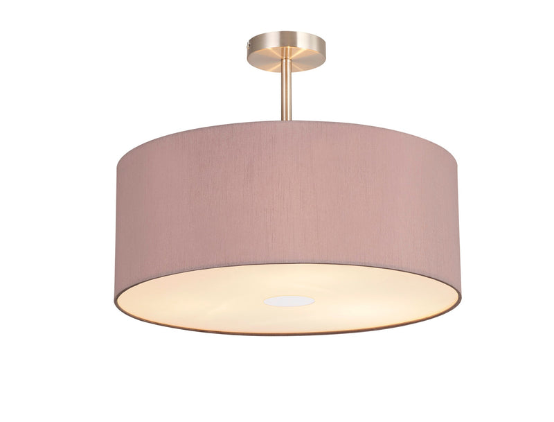 Deco Sigma Round Cylinder, 500 x 200mm Dual Faux Silk Fabric Shade, Taupe/Halo Gold • D0283