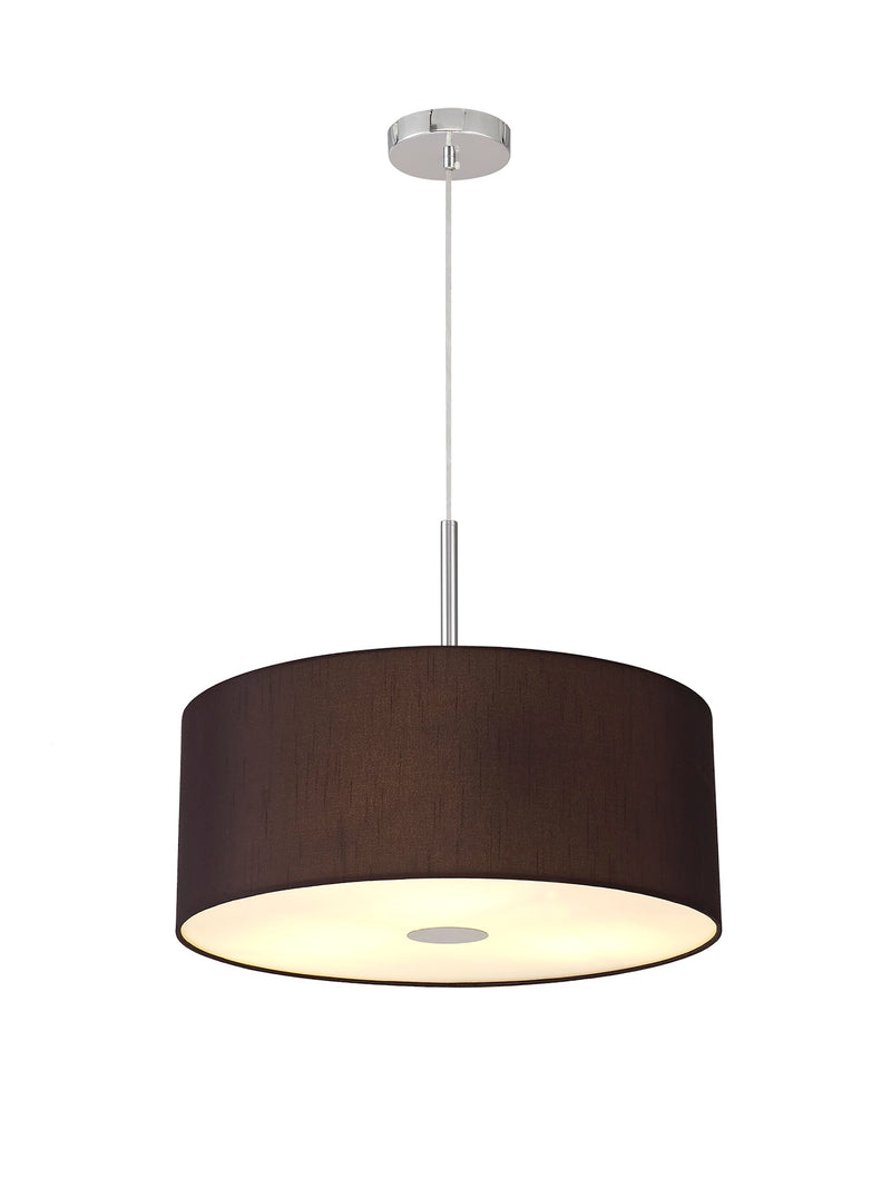 Deco Baymont Polished Chrome 3m 3 Light E27 Universal Single Pendant, Suitable For A Vast Selection Of Shades • D0339