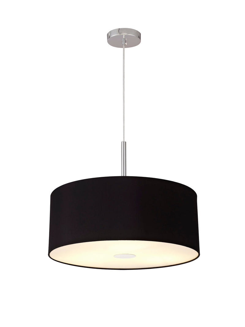 Deco Sigma Round Cylinder, 500 x 200mm Dual Faux Silk Fabric Shade, Midnight Black/Green Olive • D0291