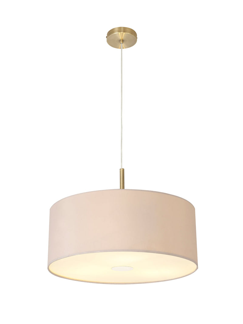 Deco Sigma Round Cylinder, 500 x 200mm Dual Faux Silk Fabric Shade, Nude Beige/Moonlight • D0279