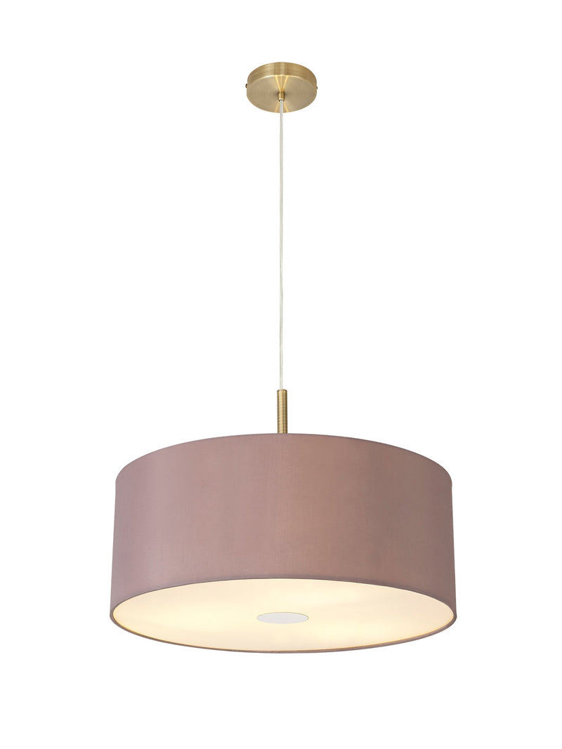 Deco Sigma Round Cylinder, 500 x 200mm Dual Faux Silk Fabric Shade, Taupe/Halo Gold • D0283