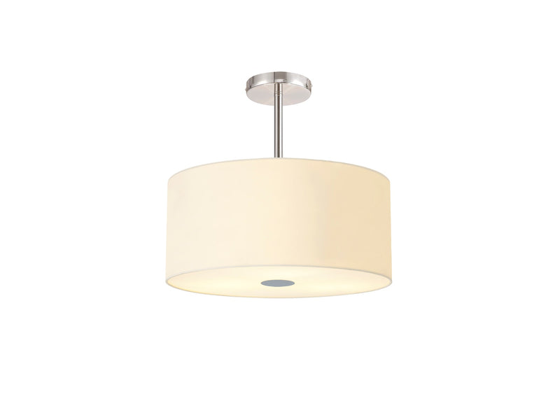 Deco Baymont Polished Chrome 5 Light E27 Universal Semi Ceiling Fixture, Suitable For A Vast Selection Of Shades • D0506