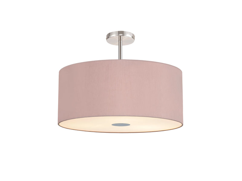 Deco Sigma Round Cylinder, 600 x 220mm Dual Faux Silk Fabric Shade, Taupe/Halo Gold • D0284