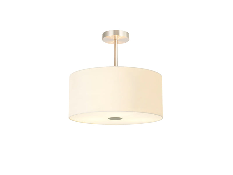 Deco Baymont Satin Nickel 5 Light E27 Universal Semi Ceiling Fixture, Suitable For A Vast Selection Of Shades • D0508