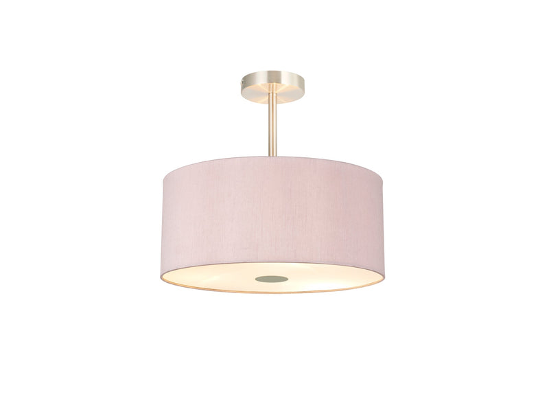 Deco Baymont Satin Nickel 5 Light E27 Universal Semi Ceiling Fixture, Suitable For A Vast Selection Of Shades • D0508