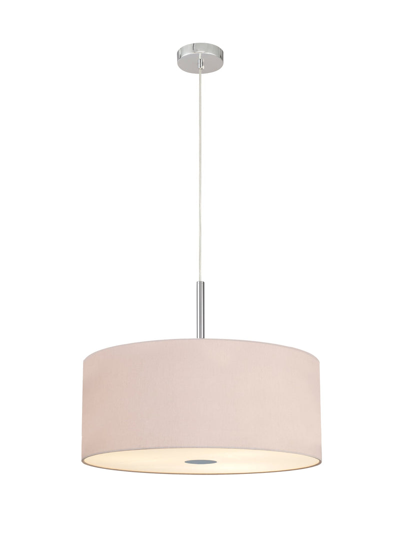 Deco Sigma Round Cylinder, 600 x 220mm Dual Faux Silk Fabric Shade, Nude Beige/Moonlight • D0280