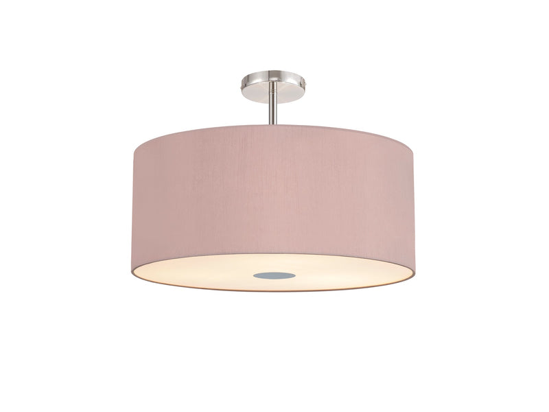 Deco Sigma Round Cylinder, 600 x 220mm Dual Faux Silk Fabric Shade, Taupe/Halo Gold • D0284