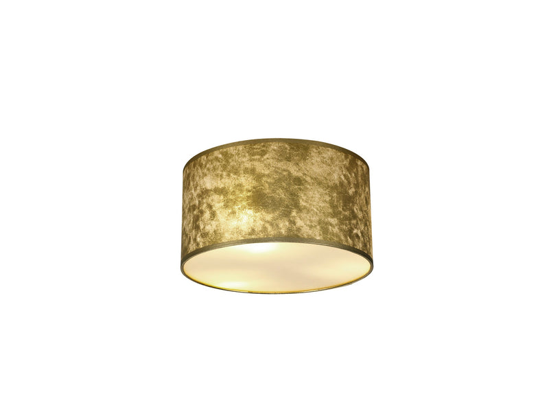 Deco Sigma Round Cylinder, 300 x 170mm Gold Foil With White Lining Shade • D0583
