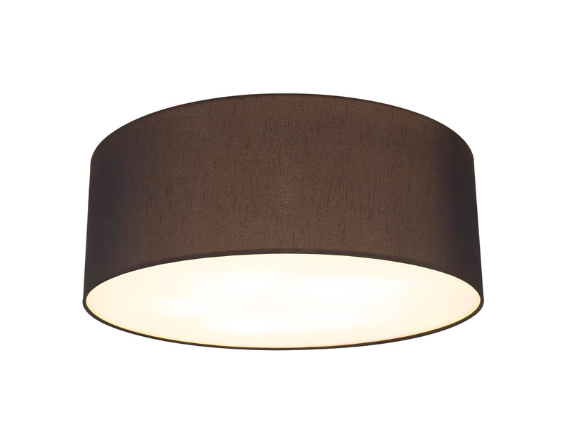 Deco Sigma Round Cylinder, 600 x 220mm Faux Silk Fabric Shade, Black/White Laminate • D0050