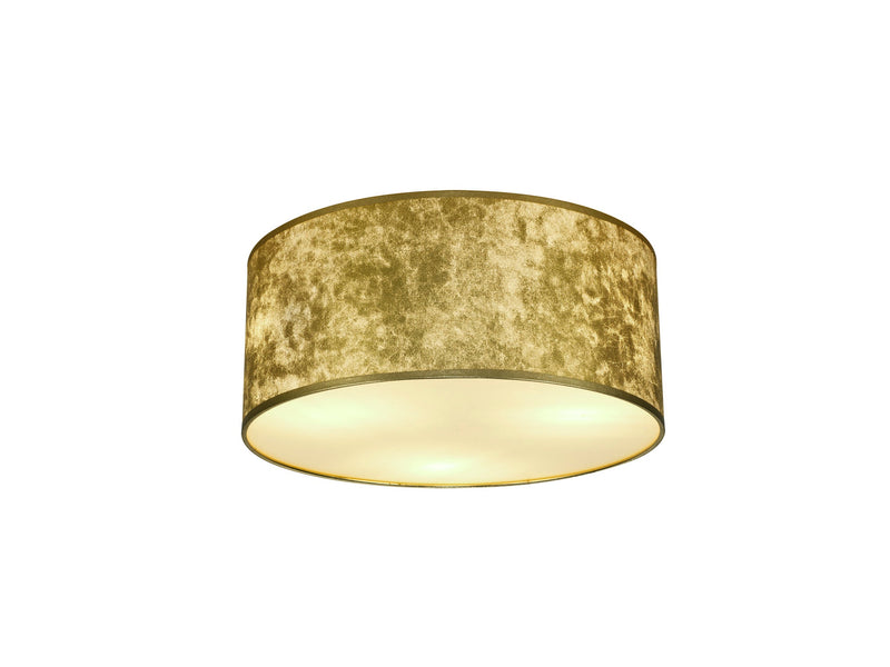 Deco Sigma Round Cylinder, 500 x 200mm Gold Foil With White Lining Shade • D0585