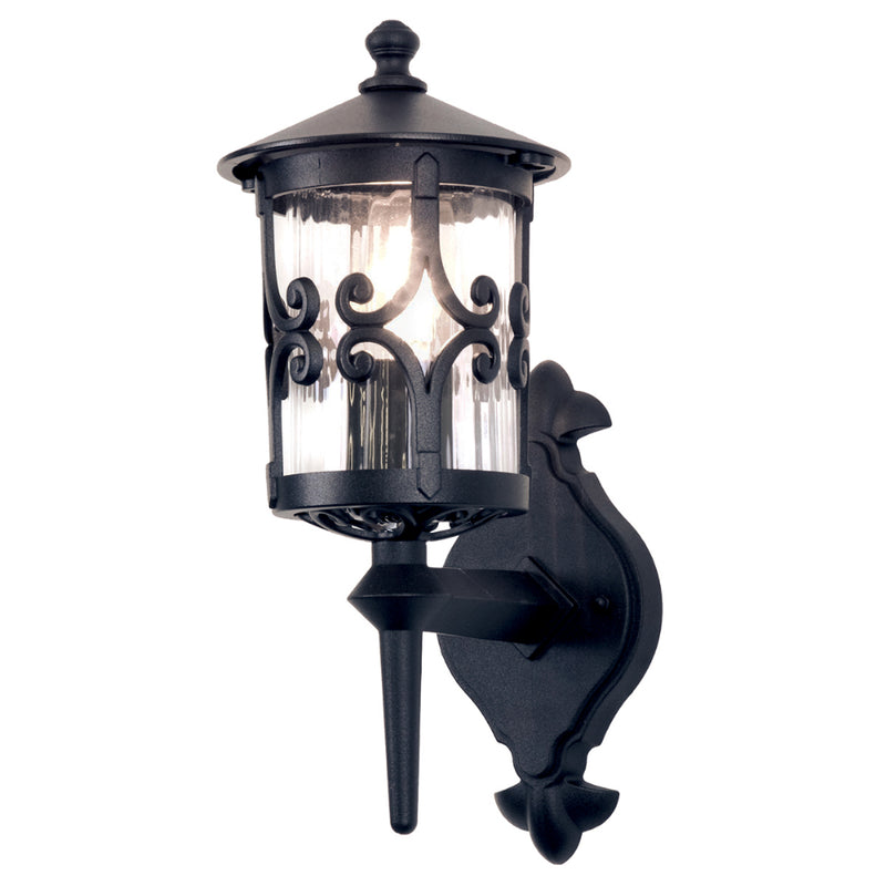 black outdoor wall light