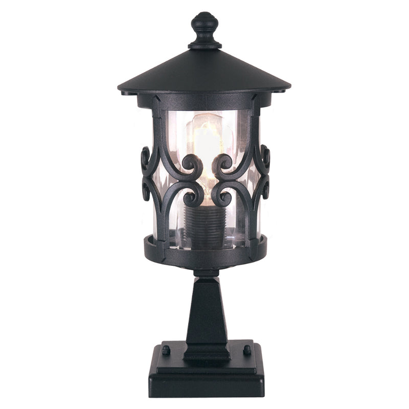 black outdoor wall light