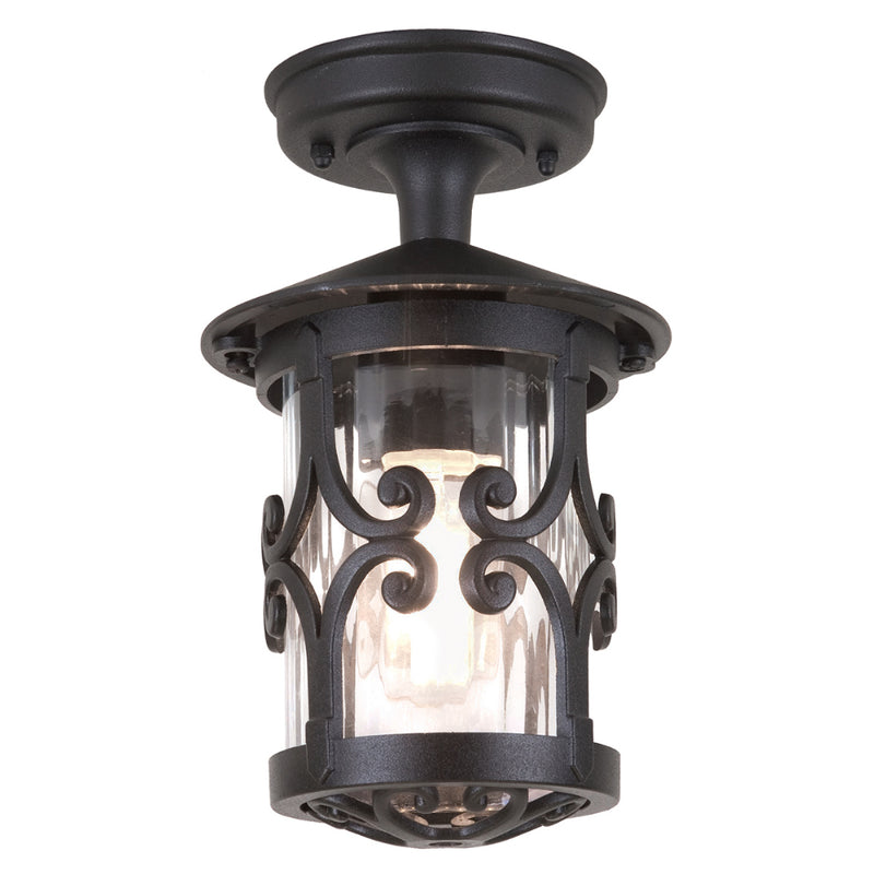 black outdoor wall light