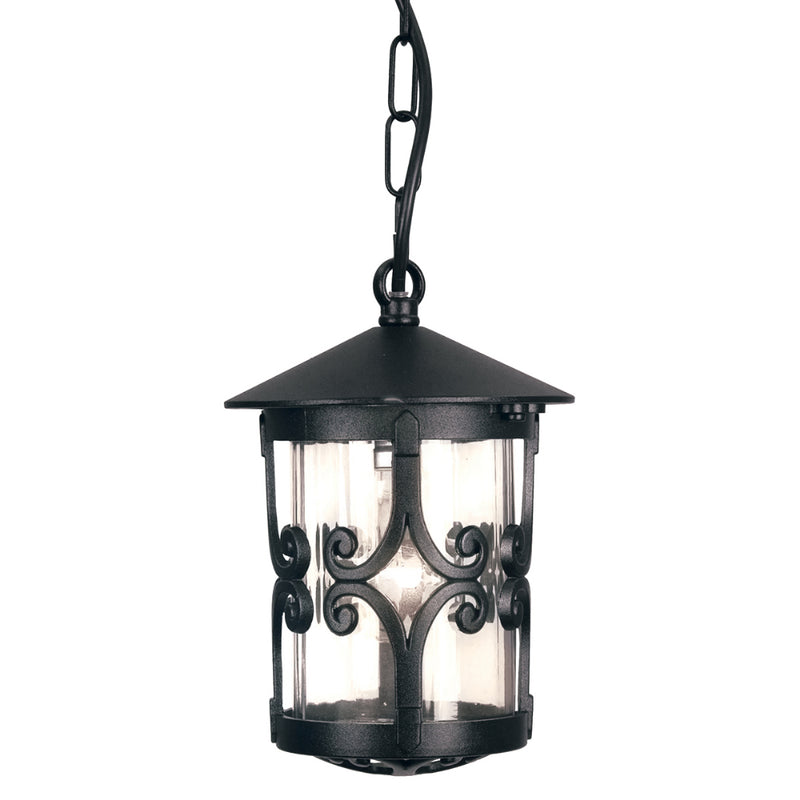 black outdoor wall light