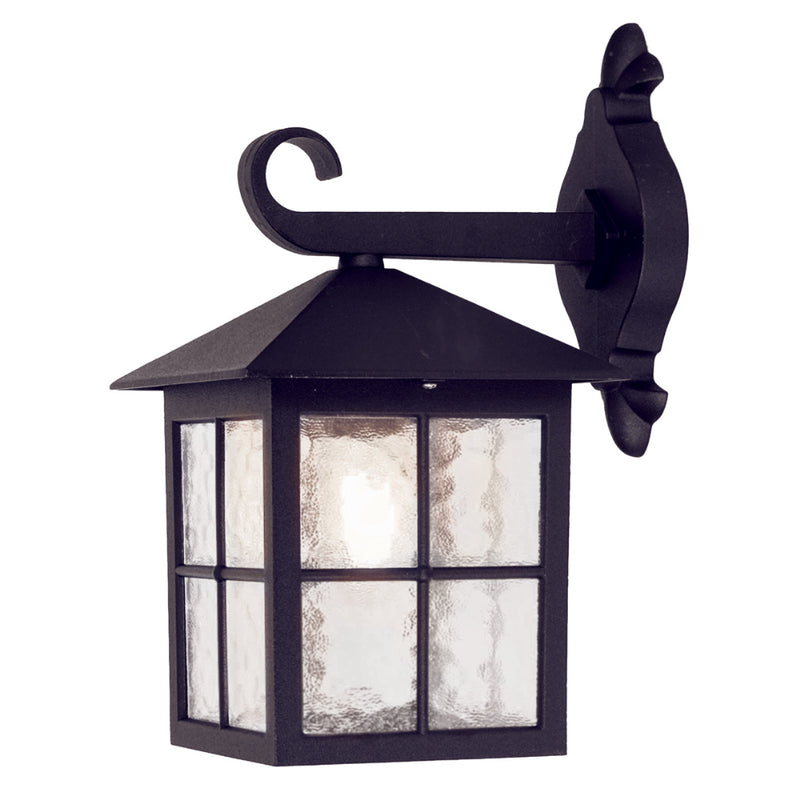 black outdoor wall light