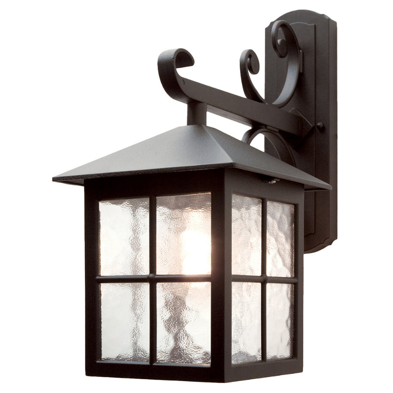 black outdoor wall light