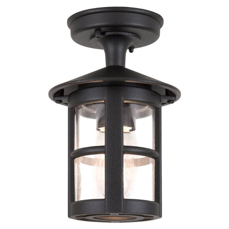 black outdoor wall light