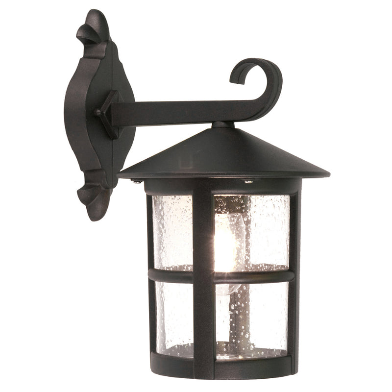 black outdoor wall light