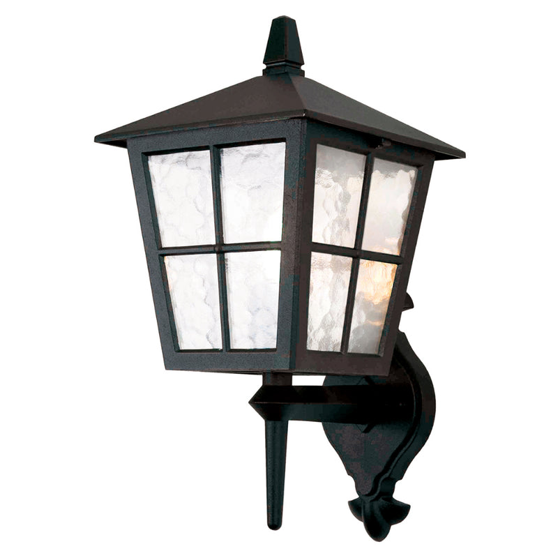 black outdoor wall light