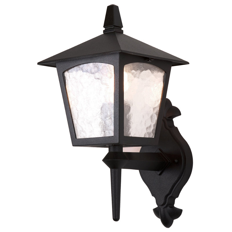 black outdoor wall light