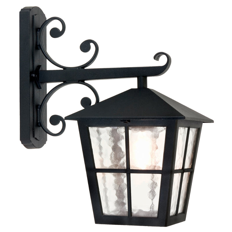 black outdoor wall light