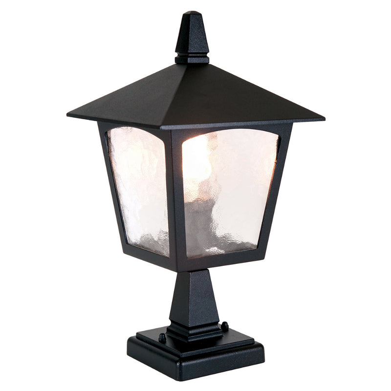 black outdoor wall light
