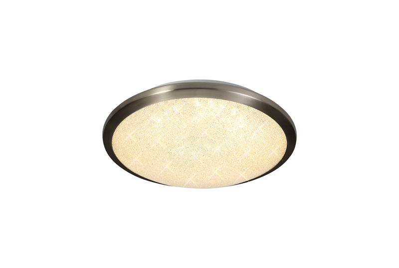 Regal lighting SL-1712 1 Light 30cm Flush LED Ceiling Light Satin Nickel   IP44