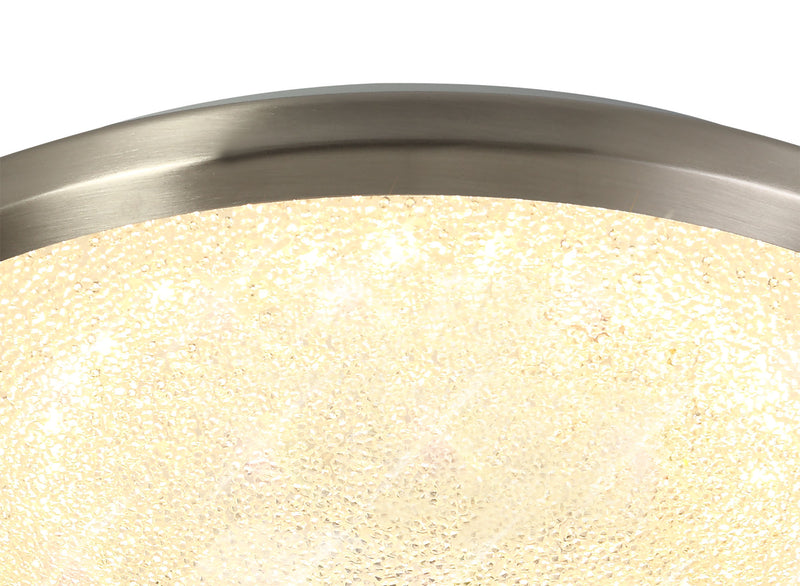 Regal lighting SL-1711 1 Light 35cm Flush LED Ceiling Light Satin Nickel   IP44