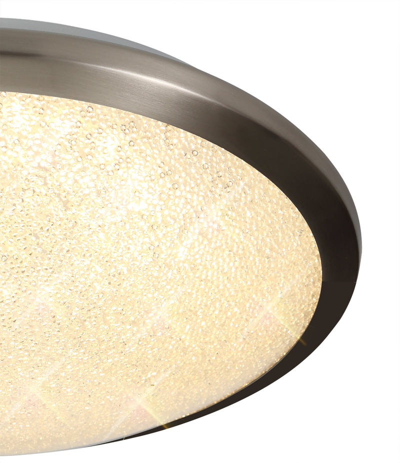 Regal lighting SL-1711 1 Light 35cm Flush LED Ceiling Light Satin Nickel   IP44